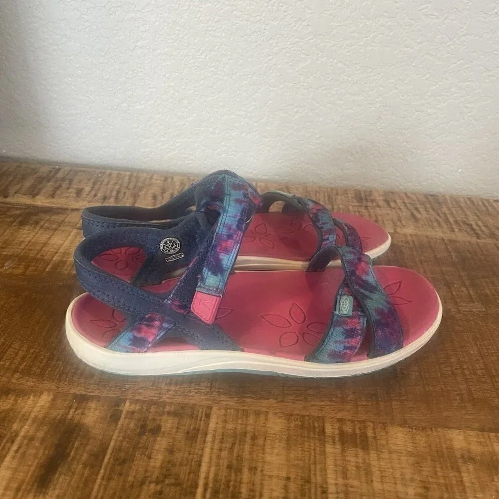 Keen Harper US 4 M Youth Girls Open Toe Sandal Pink Blue